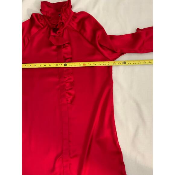 Boho Chic Royal Satin Dress in Red NWT size medium - Picture 4 of 6